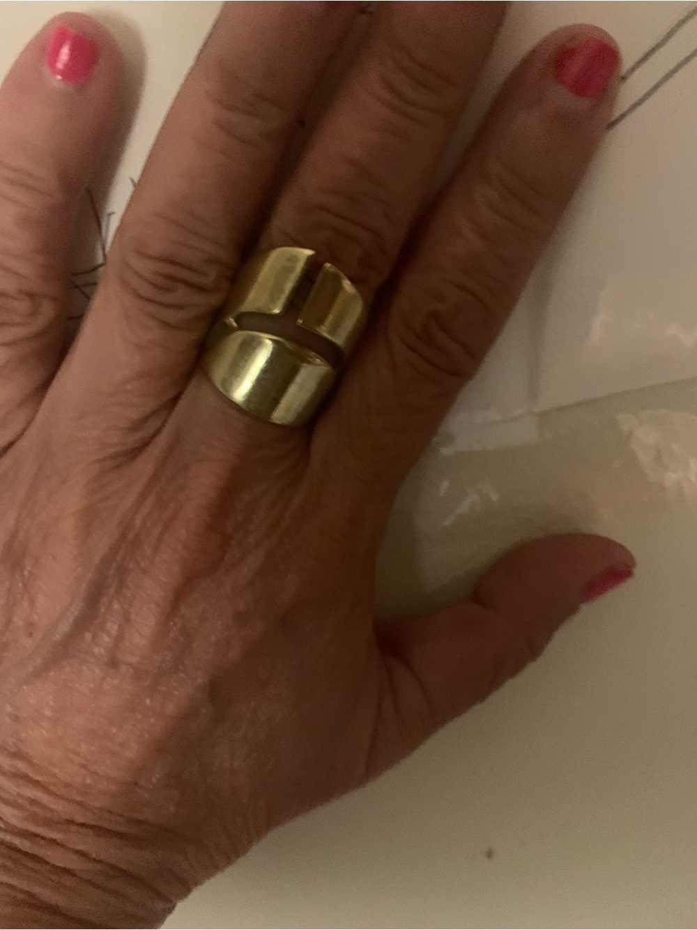 Gold Statement Split-Band Ring - Women Jewelry